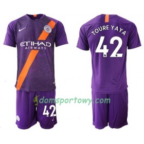 Koszulka Manchester City Toure Yaya 42 Dziecięcy Trzeci Koszulki Piłkarskie 2018-2019 Krótki Rękaw